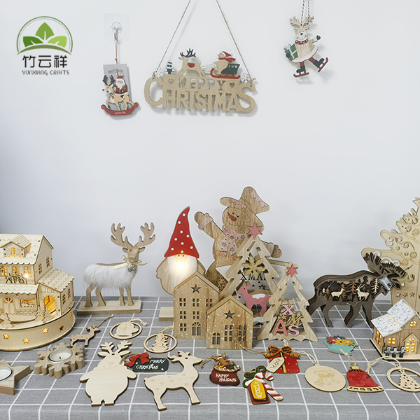 Wooden Christmas Hanging Decorations